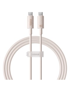 Кабель USB Type C USB Type C быстрая зарядка 5А 100 Вт 1 м розовый Habitat P10360202421 00 Baseus