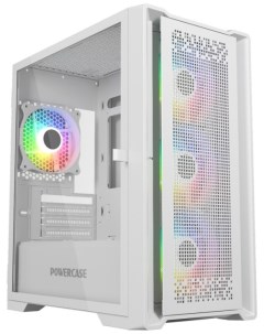 Корпус ByteFlow Micro ATX Midi Tower USB 3 0 RGB подсветка белый без БП CAMBFW A4 Powercase