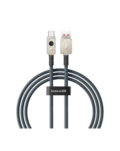 Кабель USB USB Type C быстрая зарядка 100 Вт 1 м белый серый Unbreakable P10355801221 00 P1035580122 Baseus