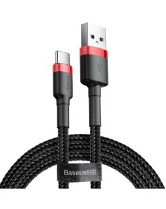 Кабель USB USB Type C 2А 2 м черный красный Cafule CATKLF C91 Baseus