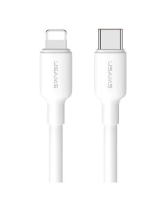 Кабель USB Type C Lightning 8 pin быстрая зарядка 20 Вт 3 м белый US SJ612 U84 SJ612USB01 Usams