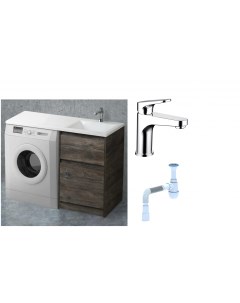 Комплект Тумба с раковиной Kraft LVD 60 pino pasadena R напольная Смеситель Bravat Eler F1191238CP R Belbagno