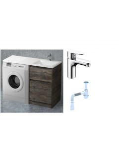 Комплект Тумба с раковиной Kraft LVD 60 pino pasadena R напольная Смеситель Wasserkraft Leine 3503 д Belbagno