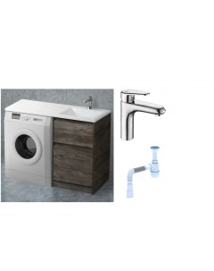 Комплект Тумба с раковиной Kraft LVD 60 pino pasadena R напольная Смеситель Lemark Point LM0306C для Belbagno