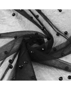 Сетка с бусинами 150 см 1 0 2 м цвет черный Арт узор