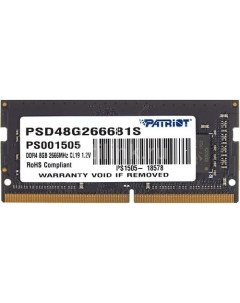 Оперативная память Signature PSD48G266681S DDR4 1x 8ГБ 2666МГц для ноутбуков SO DIMM Ret Patriòt