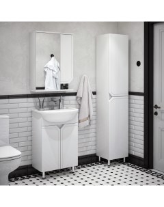 Мебель для ванной комнаты Сириус 55 см белая Corozo