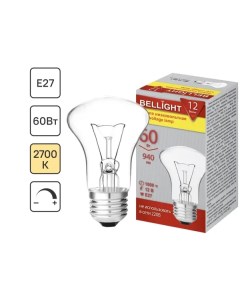 Лампа накаливания E27 12 В 60 Вт гриб 940 лм теплый белый цвет света для диммера Bellight