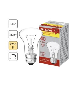 Лампа накаливания E27 36 В 40 Вт гриб 545 лм теплый белый цвет света для диммера Bellight