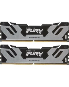 Оперативная память для компьютера 64Gb 2x32Gb PC5 51200 6400MHz DDR5 DIMM CL32 Fury Renegade Silver  Kingston