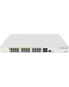 Коммутатор CRS328 24P 4S RM 24G 4SFP 24PoE 450W управляемый Mikrotik