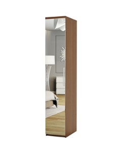 Шкаф для одежды Комфорт МШ 11 40х60 с зеркалом орех Шарм-дизайн