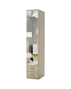 Шкаф для одежды с ящиками Комфорт МШЯ 11 30х60 с зеркалом дуб сонома Шарм-дизайн