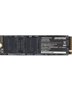 Накопитель SSD PCI E x4 512Gb DGSM3512GS33T MEGA S3 M 2 2280 DGSM3512GS33T Digma