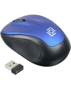 Мышь 665MW черный синий оптическая 1000dpi беспроводная USB для ноутбука 4but 1025132 Oklick