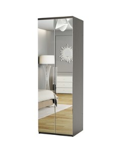 Шкаф для одежды Комфорт МШ 21 100х60 с зеркалами венге Шарм-дизайн