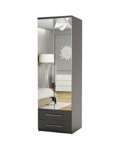 Шкаф для одежды с ящиками Комфорт МШЯ 21 110х60 с зеркалами венге Шарм-дизайн