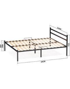 Кровать C опорами и спинкой 160x203 Элимет