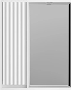 Зеркальный шкаф Balaton BAL 04065 01 Л 62 5x80 см L с подсветкой выключателем белый матовый Brevita