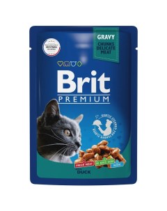 Premium пауч для взрослых кошек утка в соусе 85 гр Brit*
