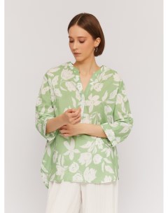 Блузка из хлопка с цветочным принтом Zolla