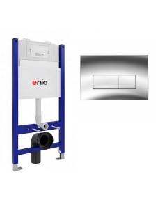 Система инсталляции для подвесных унитазов Tecnico 50 с кнопкой Rettangolo хром глянцевый OOO Enio