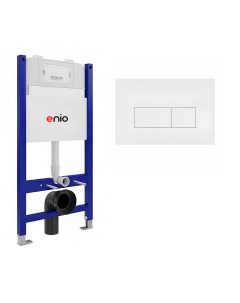 Система инсталляции для подвесных унитазов Tecnico 50 с кнопкой Rettangolo белой матовой OOO Enio