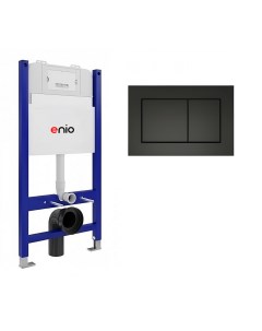Система инсталляции для подвесных унитазов Tecnico 50 с кнопкой Quadro черной матовой OOO Enio
