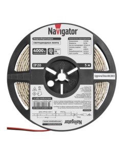 Лента светодиодная 9 6Вт IP20 12В 4000К 5м Navigator