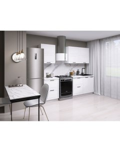 Кухонный гарнитур Вектор 180 см 214 4 50 6 Прямые Белый 180 Sv-мебель