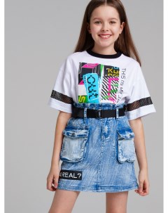 Юбка текстильная джинсовая для девочек Playtoday tween