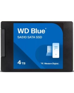Накопитель SSD WDS400T3B0A WD Blue SA510 4TB SATA 6Gb s 560 520MB s IOPS 87K 83K 600 TBW Western digital