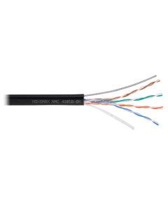 Кабель витая пара U UTP 5e кат 4 пары NMC 4805B BK 24AWG 0 51 мм медь одножильный solid внешний с тр Nikomax