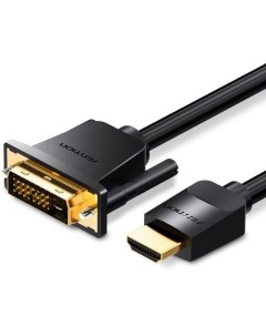 Кабель видео ABFBJ HDMI m DVI D m ver 1 4 5м GOLD черный Vention