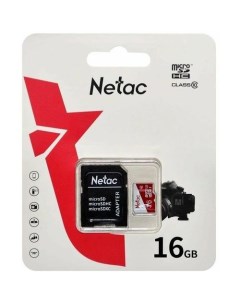 Карта памяти microSDHC UHS I U1 P500 Extreme Pro 16 ГБ 90 МБ с Class 10 NT02P500ECO 016G R 1 шт с ад Netac