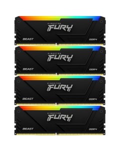 Оперативная память Fury Beast Black KF426C16BB2AK4 128 DDR4 4x 32ГБ 2666МГц DIMM Ret Kingston