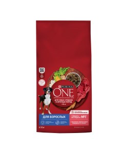 Корм для взрослых собак средних и крупных пород Говядина и рис 10 кг Purina one