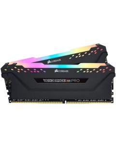 Модуль памяти DIMM 32Gb 2х16Gb DDR4 PC25600 3200MHz Vengeance RGB Pro Gaming Black CMW32GX4M2E3200C1 Corsair