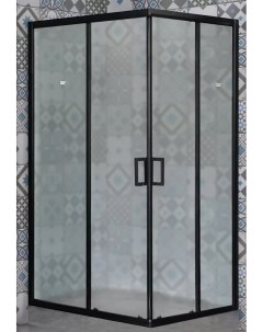 Душевой уголок HPD 95x115 профиль черный стекло матовое Royal bath