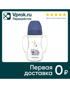 Бутылочка для кормления Babies Sleepy Koala c широким горлом голубая 240мл Canpol