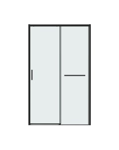 Душевая дверь Style 100x195 100 K33 05 100 21 00 стекло прозрачное профиль черный матовый Grossman