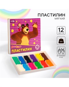 Пластилин маша и медведь 12 цветов 180 г Artfox study