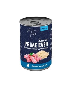 Superio для щенков с индейкой и рисом в консервах 400 г Prime ever