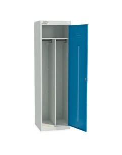 Шкаф распашной Шрэк 21 530 с 1 дверью 53x185x50 см металл цвет голубой Без бренда
