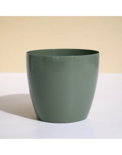 Горшок для цветов d 17 см 2 7 л пластик зеленый шалфей Nobrand