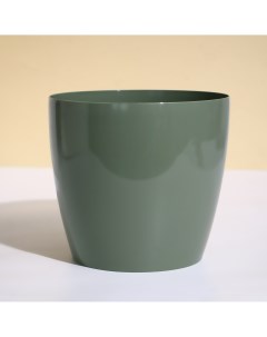 Горшок для цветов d 21 см 5 2 л пластик зеленый шалфей Nobrand