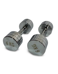 Гантель круглая хромированная 6кг PRO DBRND6PCE Unixfit