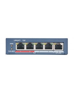 Коммутатор PoE DS-3E0105P-E(B) 4хRJ45 100M PoE с грозозащитой 6кВ/2хпорт с высоким приоритетом/Uplin Hikvision