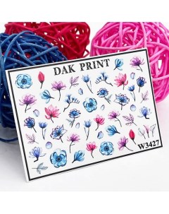 Слайдер-дизайн для ногтей W3427 Dak print