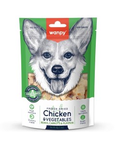 Лакомство для собак Dog Сублимированное курица и овощи 40г Wanpy